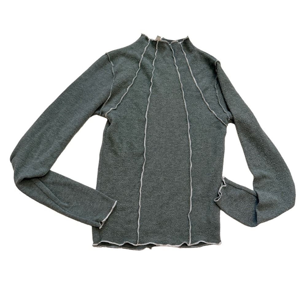 Gilded Intent Green Mock Neck Top